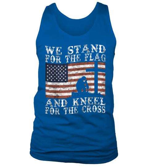 I Stand For The Flag And Kneel For The Cross Zip Men's Tank Top