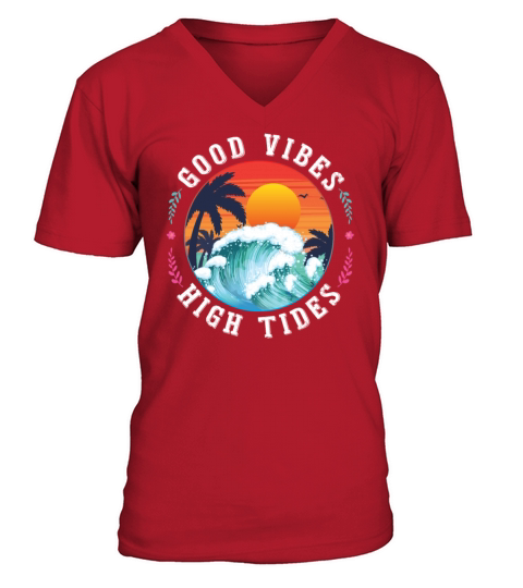 Good Vibes High Tides Men's V-Neck T-shirt