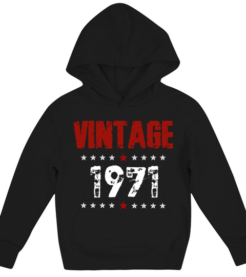 Vintage 1971 Kids Hoodie