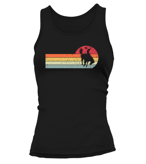 Retro Cowboy Rodeo Horse Back Riding Vinatge Gift Women's Tank Top