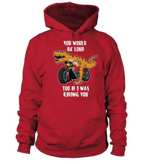 Funny Motorcycle Dinosaur Motorcyclist Biker Women's Hoodie