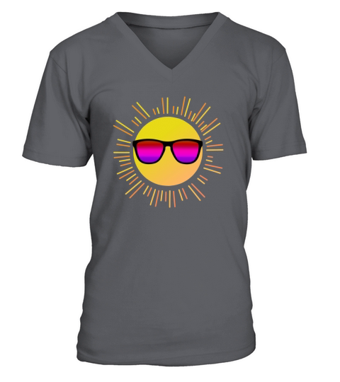 sun with sunglasses version 1 Men's V-Neck T-shirt