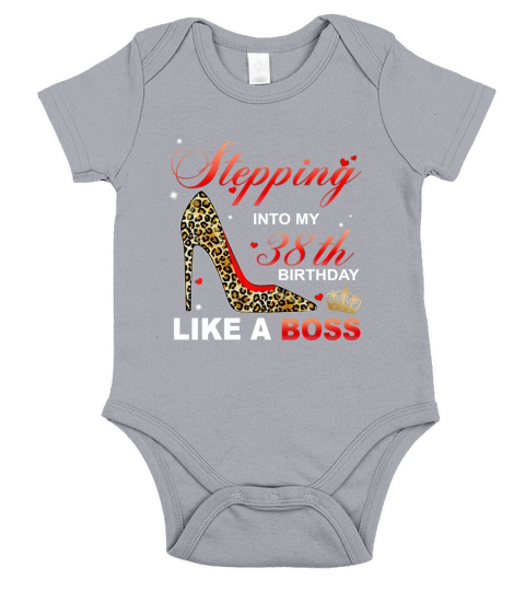 Stepping Into My 38th Birthday Like A Boss Since 1983 Mother Short Sleeve Baby One-Piece
