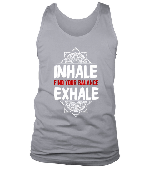 Inhale exhale Dog yoga dont hate mediate namaste Men's Tank Top