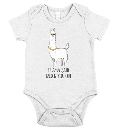 Llama Said Knock You Out  - Ladies Flowy Tank Short Sleeve Baby One-Piece