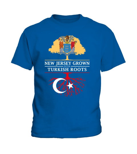 New Jersey Grown with Turkish Roots Kids T-Shirt