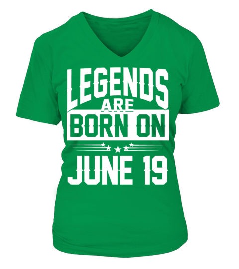 Legends are born on JUNE 19 Women's V-Neck T-shirt