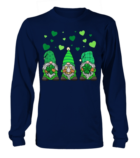 Gnome Leprechaun Green Gnomes Tomte St Patricks Da Long sleeved Unisex