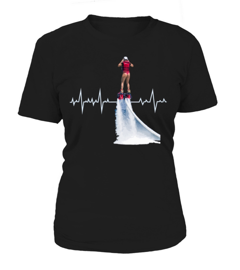 Flyboard Flying flyboarder Flyboarding Heartbeat Women's T-Shirt