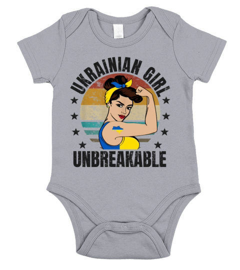 Ukraine Girl Unbreakable Vintage Ukrainian Flag Short Sleeve Baby One-Piece