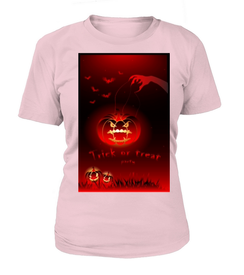 Halloween illustration with pumpkins ghost Women's T-Shirt