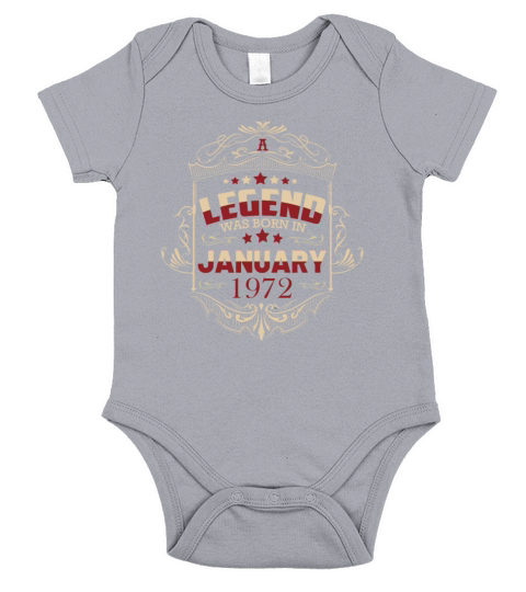 A legend was born in January 1972 Short Sleeve Baby One-Piece
