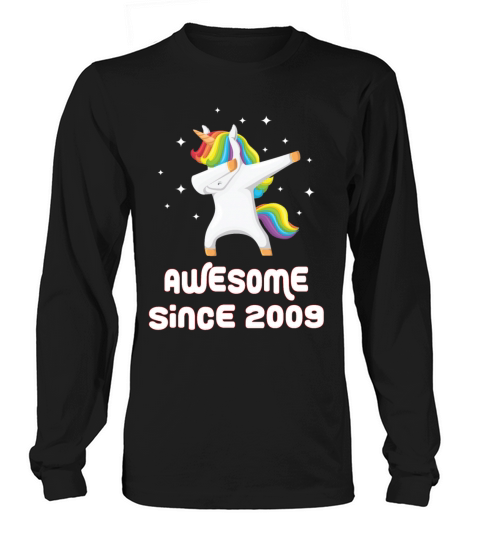 Awesome Since 2009 Dabbing Dab Unicorn Men's Long Sleeve
