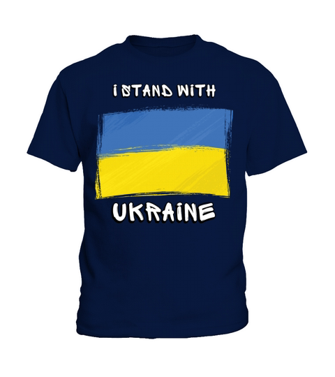 I stand By Ukraine Flag - Painted Effect Kids T-Shirt