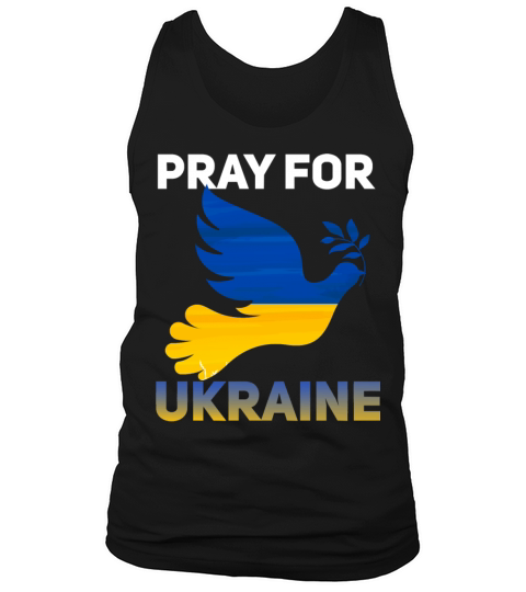 Pray For Ukraine Ukrainian Trident Coat of Arms Tank Top Unisex