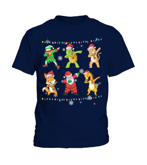 elf and friends santa claus dabbing Kids T-Shirt