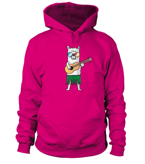 Llama Ukulele Luau Cute Funny Cool Alpaca Gift Women's Hoodie