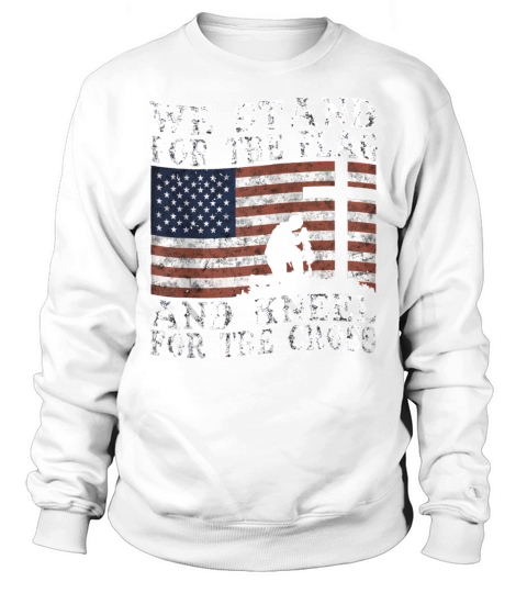 I Stand For The Flag And Kneel For The Cross Zip Men's Sweatshirt