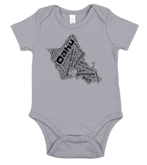 Artistic Oahu Hawaii Word Art Hawaiian Kanaka Short Sleeve Baby One-Piece
