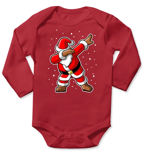 dabbing santa claus Long Sleeve Baby One-Piece