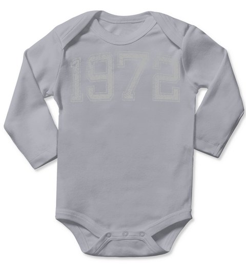 1972 Year Vintage Long Sleeve Baby One-Piece