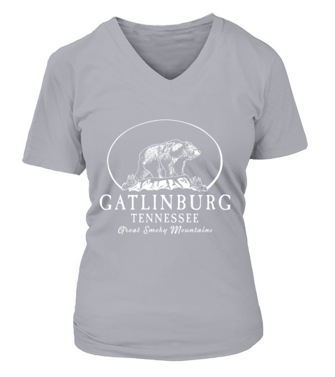 Gatlinburg Tennessee Great Smoky Mountains V-neck T-Shirt Woman