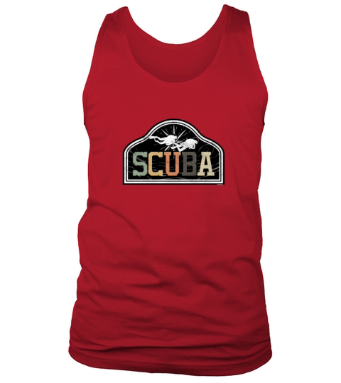 Diving Surfing Swimming Surfers Scuba Distressed Men's Tank Top