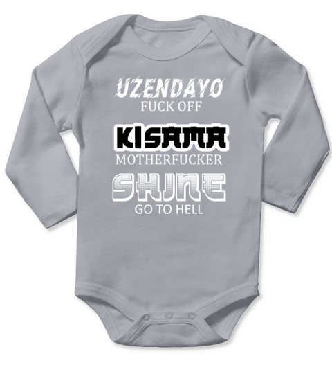 SHINE JAPAN CURSEWORDS Long Sleeve Baby One-Piece