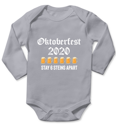Oktoberfest 2020 6 Stein Apart Beer October Long Sleeve Baby One-Piece