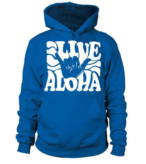 Vintage Live Aloha state Hawaiian islands Shaka Women's Hoodie
