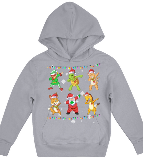 elf and friends santa claus dabbing Kids Hoodie