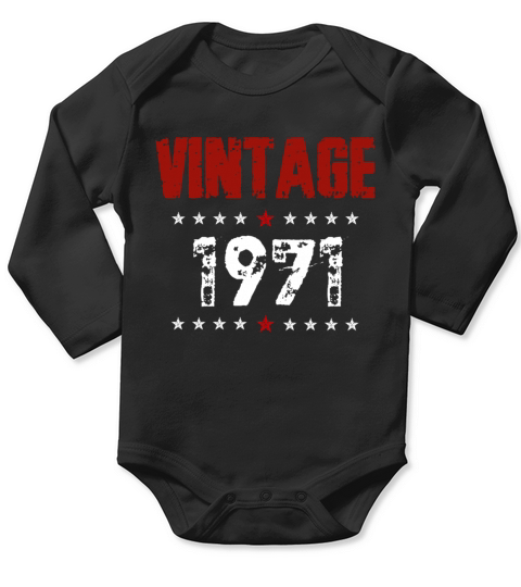 Vintage 1971 Long Sleeve Baby One-Piece