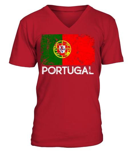 Portuguese Flag Vintage Made In Portugal Gift Men's V-Neck T-shirt