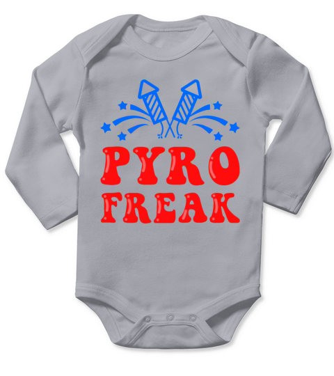 Pyro Freak Pyrotechnics Fireworks Firecracker Gift Long Sleeve Baby One-Piece