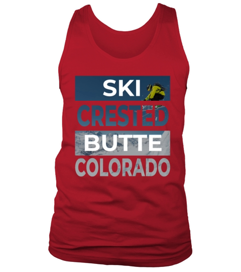 Crested Butte Colorado Ski Skiing Fan Winter Cool Men's Tank Top