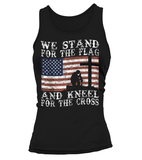 I Stand For The Flag And Kneel For The Cross Zip Women's Tank Top