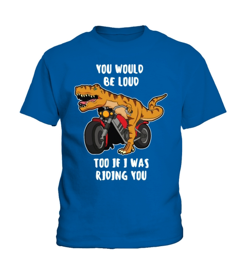 Funny Motorcycle Dinosaur Motorcyclist Biker Kids T-Shirt
