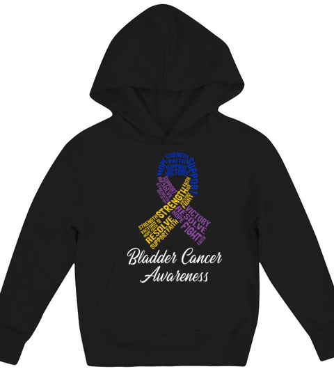 Bladder Cancer Survivor Ribbon Warrior Fight Kids Hoodie