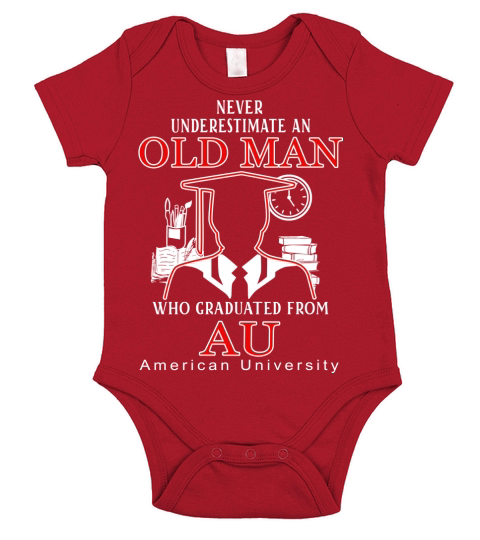 American University Short Sleeve Baby One-Piece