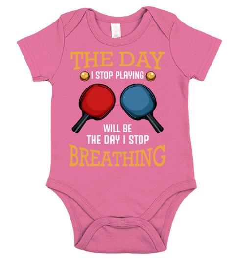 Table Tennis Short Sleeve Baby One-Piece