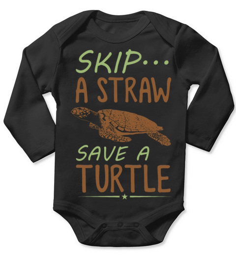 Save a Turtle Long Sleeve Baby One-Piece