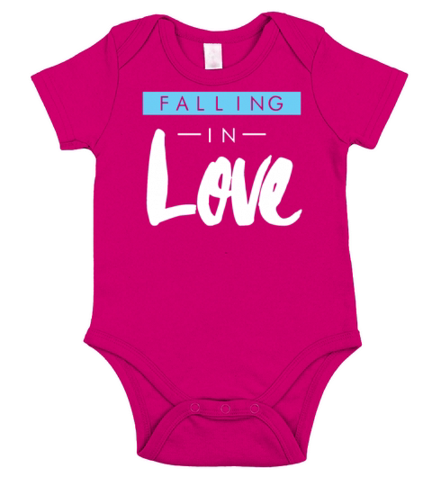 Falling In Love Cute Short Sleeve Baby One-Piece