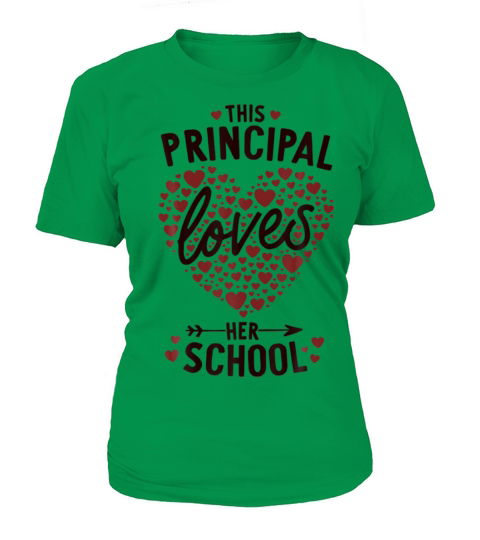 Valentines Day Principal Loves Her School Elementa T-Shirt Woman