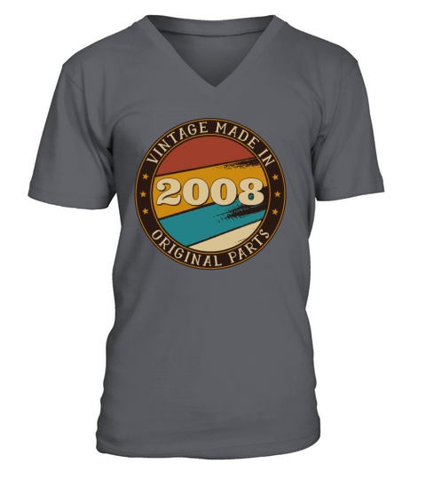 13th Birthday Vintage 13 Years Old Made In 2008 Gi Men's V-Neck T-shirt