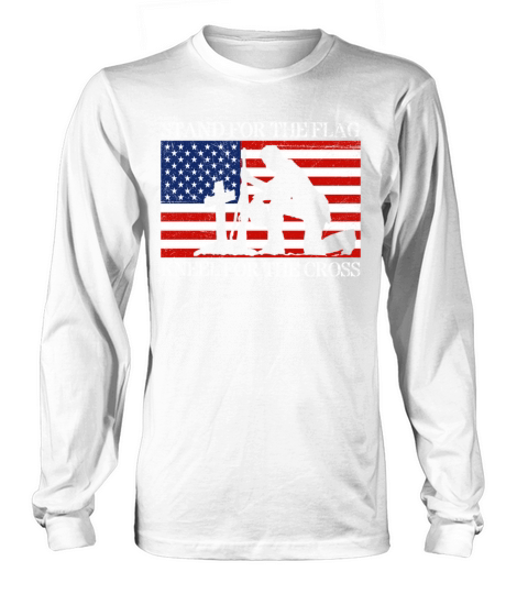 I Stand For The Flag And Kneel For The Cross Tee Women's Long Sleeve