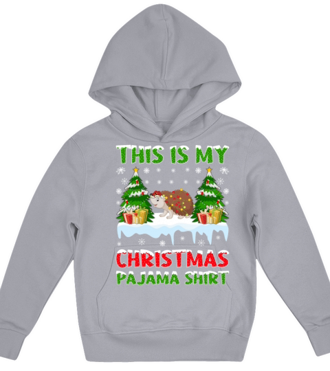This Is My Christmas Pajama Shirt Hedgehog Santa Kids Hoodie