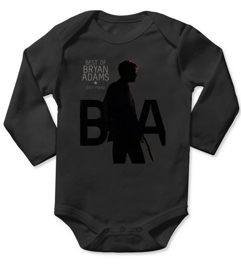 Vintage Best Of Bryan Adams Mono Art Long Sleeve Baby One-Piece
