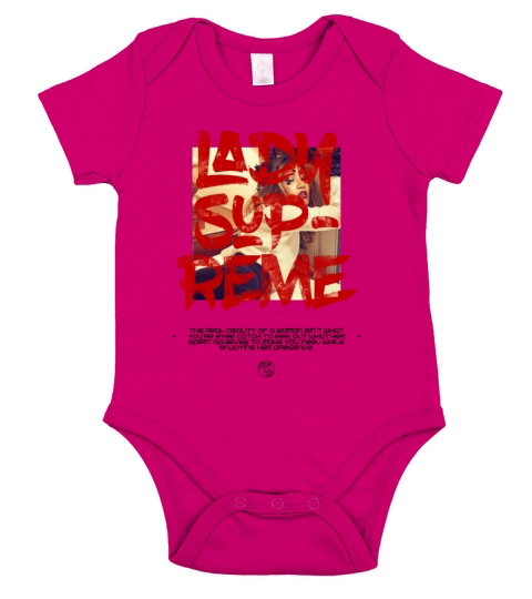 Lady Supreme cool shirt with beautiful girl Short Sleeve Baby One-Piece