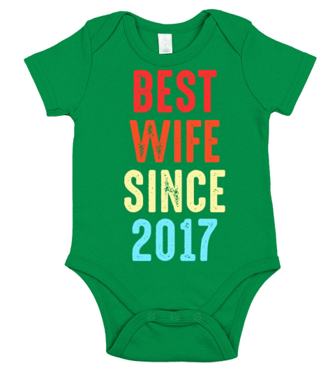 Wife Gift Best Since 2017 Marriage Bride Present Short Sleeve Baby One-Piece