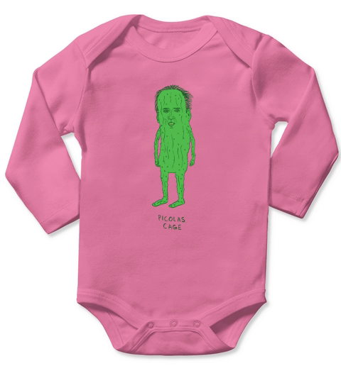 Picolas Cage T-Shirt Long Sleeve Baby One-Piece